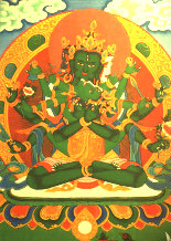 - Amoghasiddhi (Damtzig Dorje) in union with Green Tara